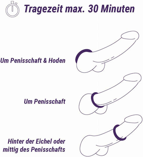 Boners Large Cock Ring Set 3τμχ Grey