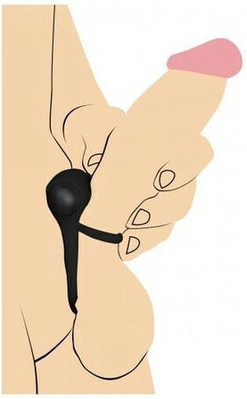 XR Remote Control Vibrating Cock Ring & Bullet Black