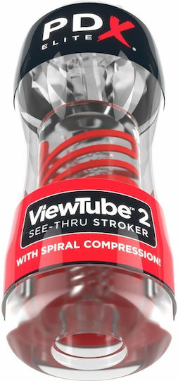 Pipedream Viewtube 2 See-thru Stroker Spiral Compression Аунанистир Екзаскиснис Pdx Elite Мастурбатор Вагина RD544 1бр
