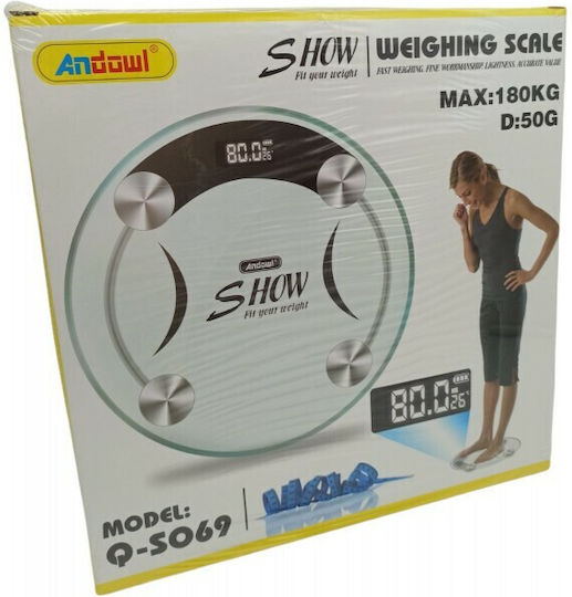 Andowl Digital Bathroom Scale White Q-SO69