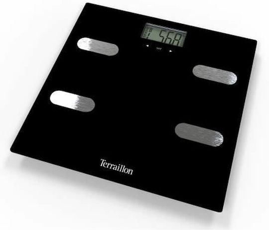 Terraillon Fitness Digital Bathroom Scale with Body Fat Counter Black