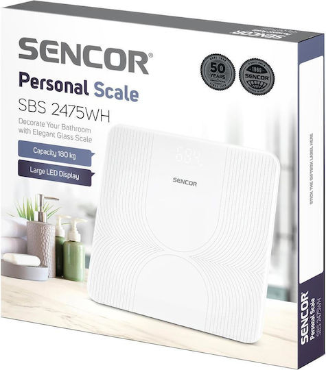 Sencor Digital Badezimmerwaage in Weiß Farbe SBS 2475WH