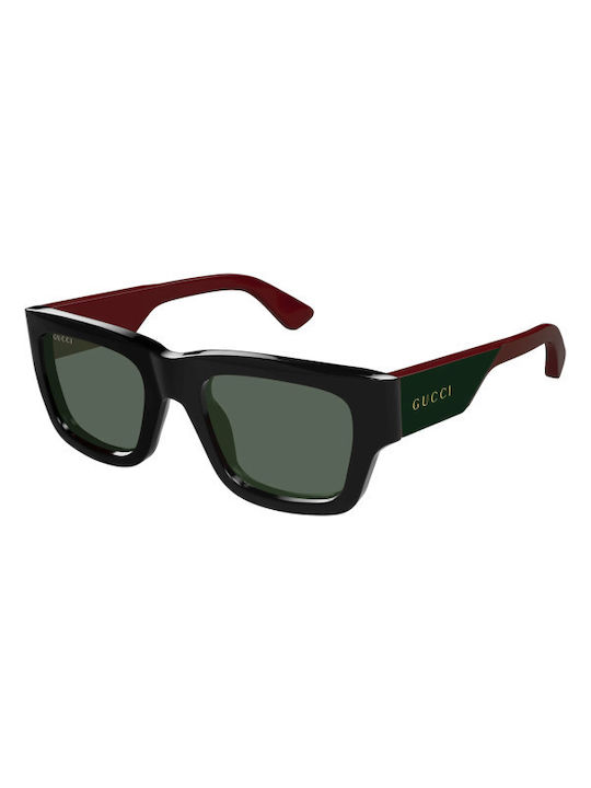 Gucci Sunglasses with Black Plastic Frame and Green Lens GG1668s 003