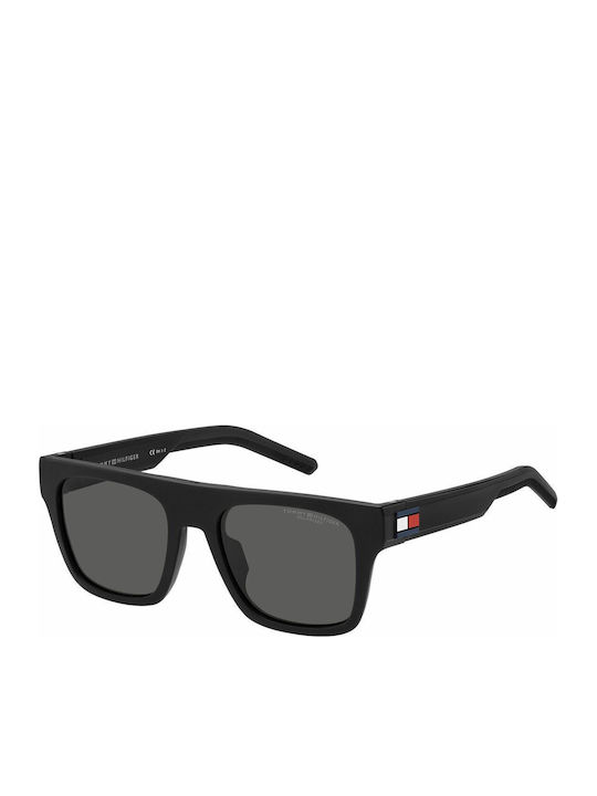 Tommy Hilfiger Unisex Γυαλιά Ηλίου με Μαύρο Κοκκάλινο Σκελετό και Γκρι Polarized Φακό TH1976/S 003/M9