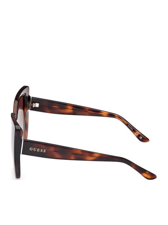 Guess Women's Sunglasses with Black Tartaruga Horn-Rimmed Frame and Brown Gradient Lens GU00154 52F