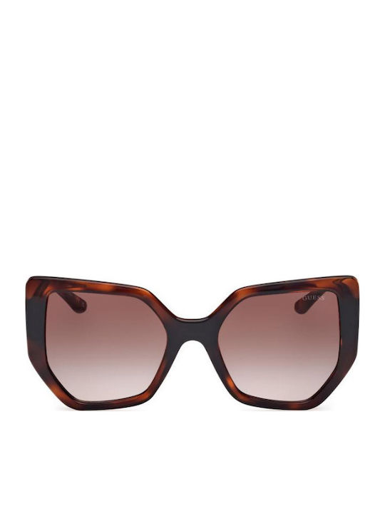 Guess Women's Sunglasses with Black Tartaruga Horn-Rimmed Frame and Brown Gradient Lens GU00154 52F