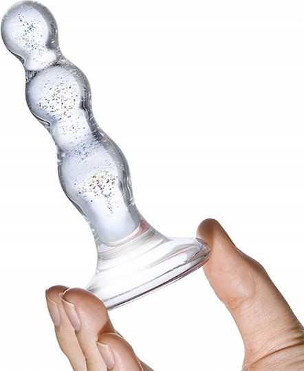 Glas Triple Play Dop Anal Transparentă 7cm