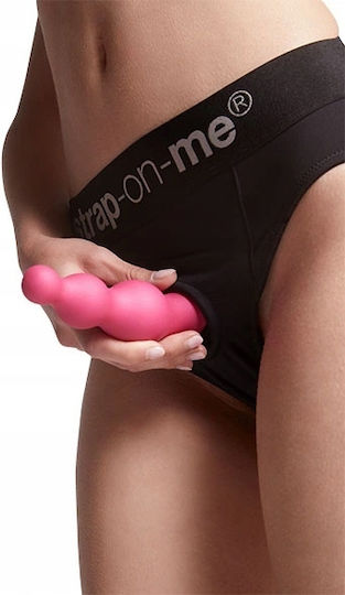 Strap On Me Dildo Plug Beads Large Metallic Raspberry Pink