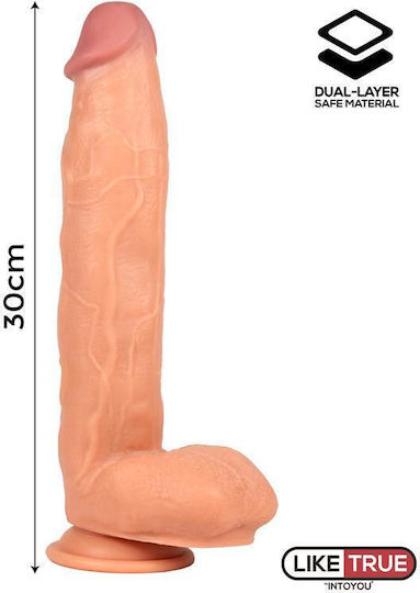 IntoYou Ρεαλιστικό Dildo με Βεντούζα Ροζ 23.5cm