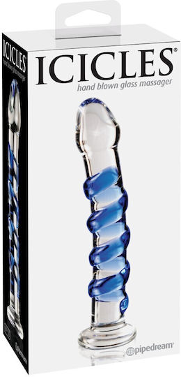 Pipedream No 5 Glasdildo Clear / Blue 18cm