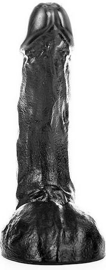 All Black Dave Ρεαλιστικό Dildo με Όρχεις και Βεντούζα Μαύρο 23cm