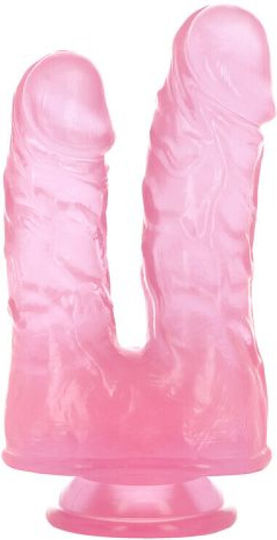 Toyz4lovers Romolo Remo Dildo dublu cu ventuză Roz 21cm