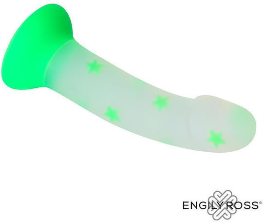 Engily Ross Dildo με Βεντούζα Λευκό 17cm
