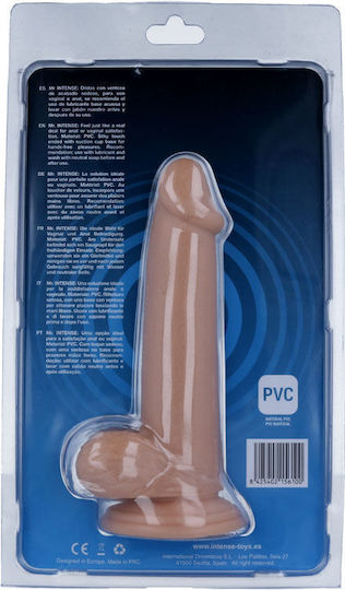 Intense Mr Intense Realistic Cock 10 Glass Dildo with Balls and Suction Cup Flesh 18cm