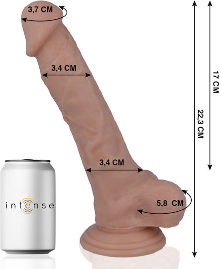 Intense Mr Intense Realistic Cock 28 Ρεαλιστικό Dildo με Όρχεις και Βεντούζα Flesh 22.3cm