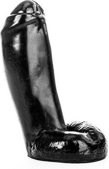 All Black Dong Realistic Ρεαλιστικό Dildo με Όρχεις Μαύρο 18cm