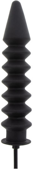 Hidden Desire Dildo Φουσκωτό με Όρχεις και Βεντούζα Μαύρο 22.5cm