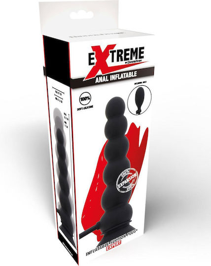 Hidden Desire Dildo Φουσκωτό με Όρχεις και Βεντούζα Μαύρο 22.5cm