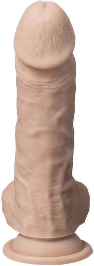 SilexD Glass Dildo with Balls and Suction Cup Flesh 18cm