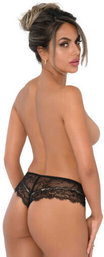 Secretplay Femei Sexy Șir de caractere cu decupaje Negru