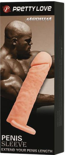 Baile Realistic Penis Sleeve Medium Προέκταση Πέους Flesh 16cm
