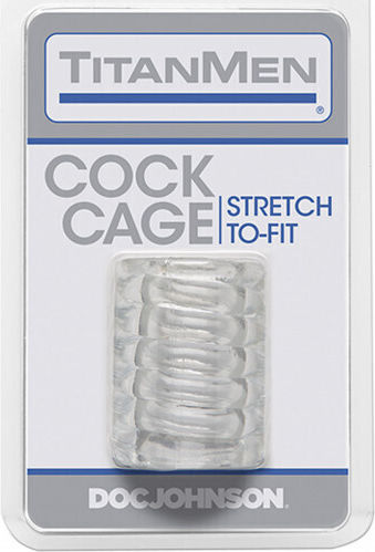 Doc Johnson TitanMen Tools Cock Cage Προέκταση Πέους Διάφανη 5cm