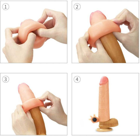 Lovetoy Revolutionary Silicone Nature Extender Προέκταση Πέους Flesh 19cm