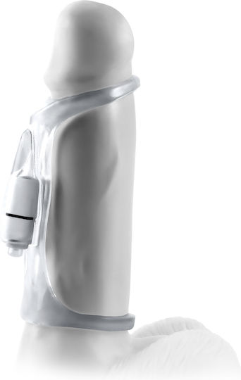 Pipedream Fantasy X-tensions Duo Clit Climax - Her Toys Penis Extension with Vibration White 14cm