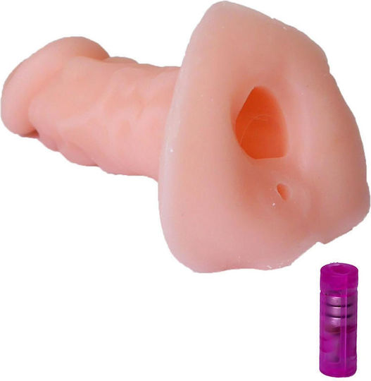Baile Manșon Stimulator Cu Vibrație Extensie De Penis Cu Vibrație Maro 13cm
