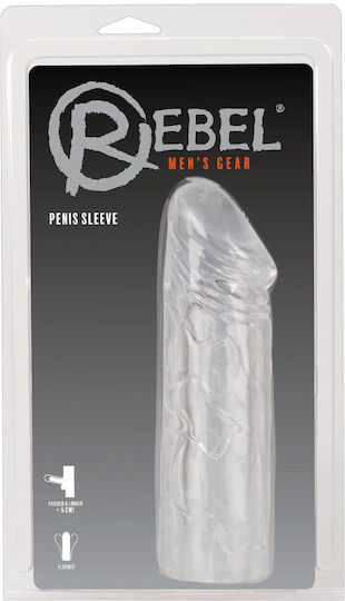 You2Toys Rebel Mega Dick Sleeve Extensie De Penis Transparentă 19cm