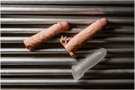 Virgite Προέκταση Πέους με Δόνηση Flesh 20cm