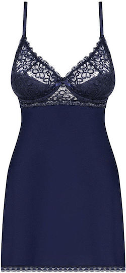 Obsessive Drimera Σετ Sexy Νυχτικό με Δαντέλα Deep Blue