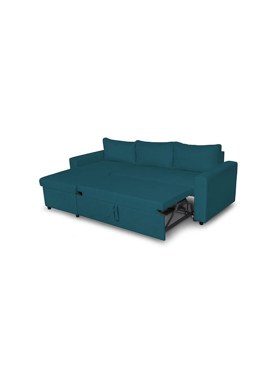 Ellie Ecke Sofa mit Stauraum Petrol Blau 225x148cm