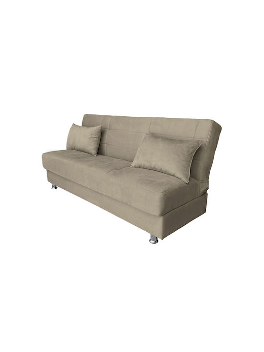 Atlanta Three-Seater Couch Bed with Storage Space Cappuccino 183x75x88 cm
