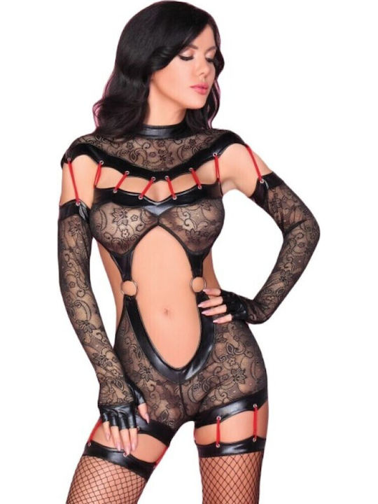 Livia Corsetti Ολόσωμο Καλσόν Διχτυωτό Μαύρο
