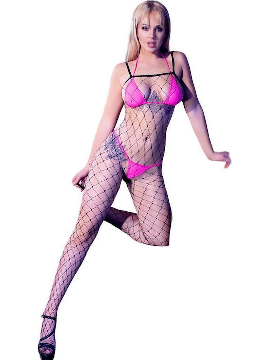Chilirose Sexy Bodystockings Gittermuster Schwarz