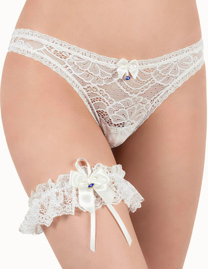 Milena by Paris 1079 Beige Garters with Lace