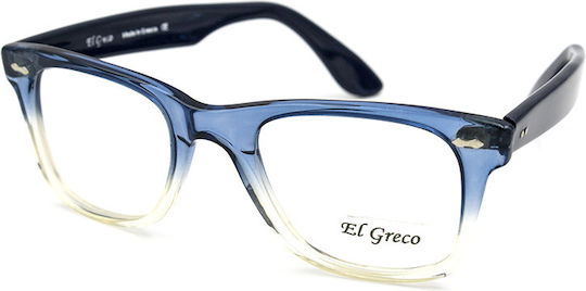 El Greco 1041 C8 Prescription Eyeglass Frames Blue