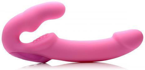 Strap U Urge Strapless Strap On Vibrator Без презрамки Страп-он с Дилдо 24см с вибрация в Розов цвят