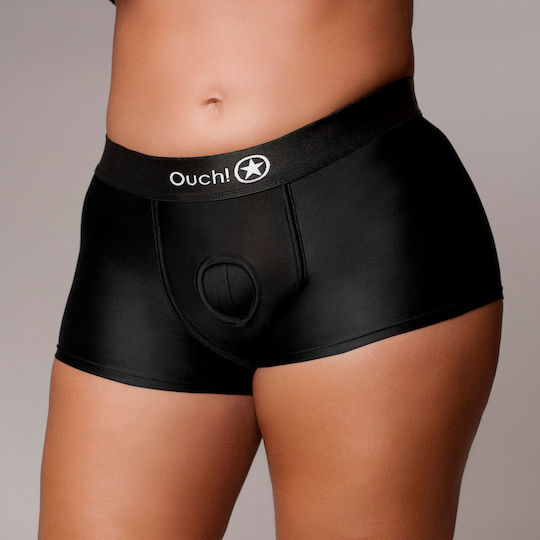 Shots Vibrating Strap-on Underwear in Black Color