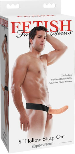 Pipedream Fetish Fantasy Series Hollow Strap-On Harness with Dildo 20.3cm in skin color
