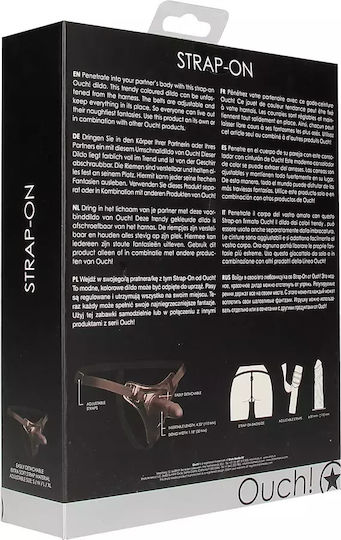 Shots Ouch Strap-On With Adjustable Straps Gurtzeug mit Dildo in Farbe Black