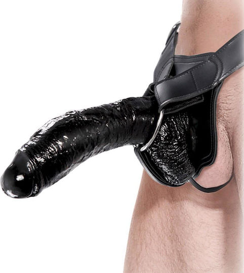 Pipedream Fetish Fantasy Extreme Hollow Strap-On Harness με Dildo 25.5cm σε Μαύρο Χρώμα