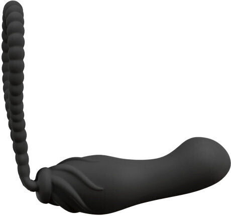 You2Toys Black Velvets Strapless Strap On with Dildo 22cm in Black Color
