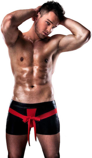 Passion 001 Leather Boxer Red / Black