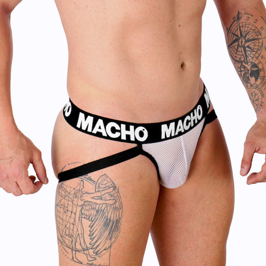 Macho Underwear Ανδρικό Εσώρουχο Jockstrap Λευκό