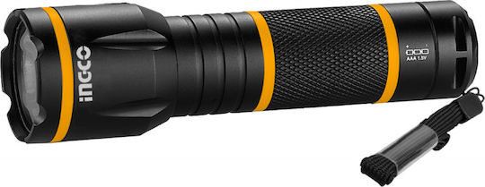 Ingco Flashlight LED Waterproof IPX4 with Maximum Brightness 135lm