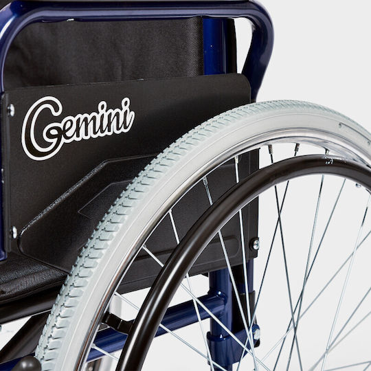 Mobiak Gemini 24’ инвалидна количка Инвалидна количка 24" Сгъваемо Прост тип 46см 0811600 Син