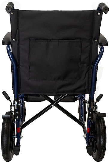Mobiak Gemini Rollstuhl 12 Zoll Einfacher Typ mit Einfacher Rücken Aapli Plasti 46cm Blau