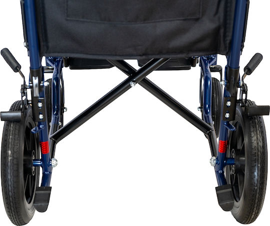 Mobiak Gemini Rollstuhl 12 Zoll Einfacher Typ mit Einfacher Rücken Aapli Plasti 46cm Blau